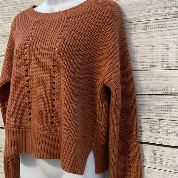 Aeropostale Brown / Burnt Orange  Knit Sweater | Size Medium - Picture 3 of 8